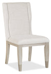 Tate Dining Chair with Chenille Polyester Fabric - Silver