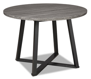 Cole Dining Table, Metal, Melamine, Geometricl Base, 42