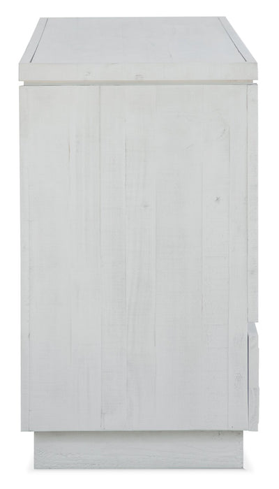 Emir 52\" Modern Sofa Table with Storage and Shelf - Alabaster White Wood