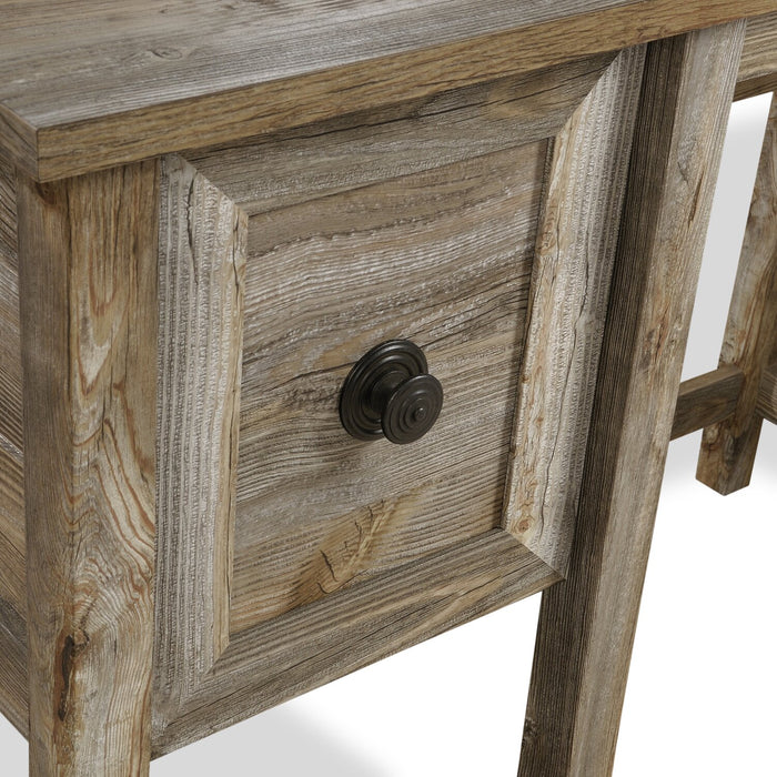 Itzel 53.94\" Office Desk with 2-Drawers- Rustic Cedar 