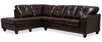 Addison 2-Piece Leath-Aire Left-Facing Sectional - Brown 