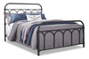 Nora Metal Bed with Headboard & Frame, Black - Full Size