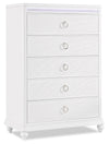 Ava Bedroom Chest of Drawers with LED Light, 5-Drawer, 40.5