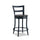 Lars Counter-Height Dining Chair, Swivel-Seat, Metal, Ladder Back - Grey/Black