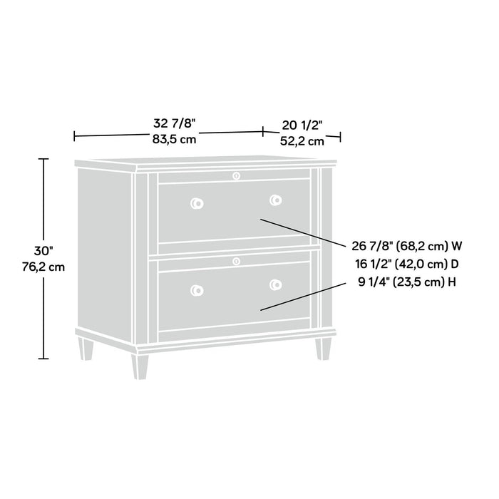 Orson 32.87\" 2-Drawer Lateral Filing Cabinet - Chalk Oak 
