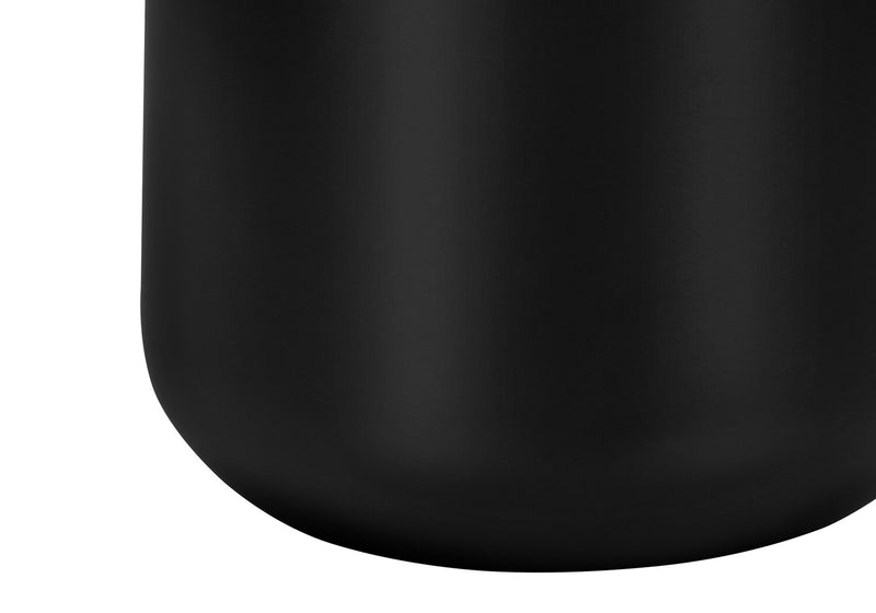 24\" Black Concrete Table Lamp with Grey Shade