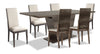 Gino 7pc Dining Set with Table & 6 Chairs, 63-86