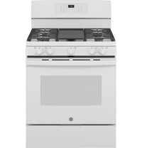 GE 5 Cu. Ft. Electric Range with Self Clean and Air Fry - White - JCGB735DPWW 