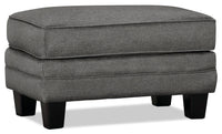 Tula Fabric Ottoman - Steel 