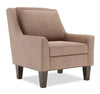 Made in Canada Sofa Lab Customizable Club 29\" Linen-Look Fabric Accent Chair with Wood Legs - Pax Wicker Brown