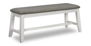 Echo Dining Bench with Linen-Look Fabric, Wood, 47.24