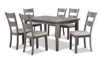 Krew 7pc Dining Set with Table & 6 Chairs, Melamine, 60