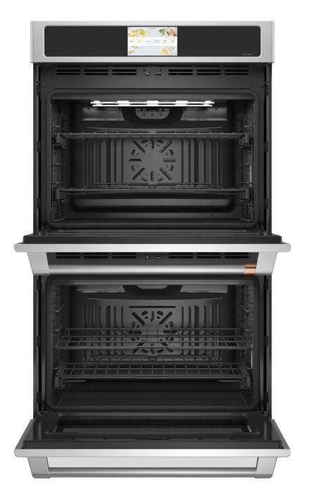 Cafe 30\" 10 Cu. Ft. Electric Double Wall Oven with True European Convection - Stainless - CTD90DP2NS1