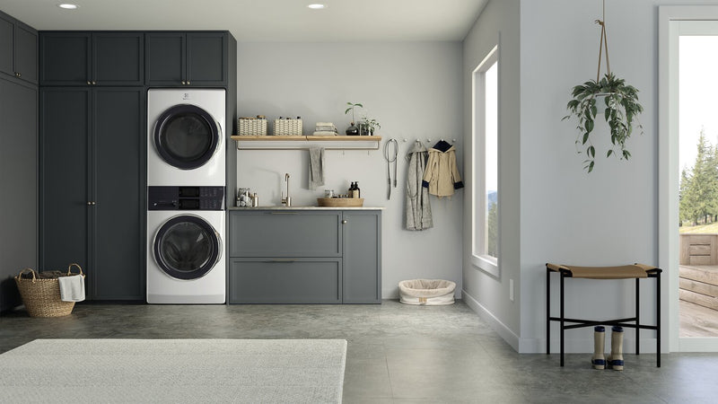 Electrolux 5.2/8.0 Cu. Ft. Front-Load Steam Laundry Tower - White - ELTE760CAW