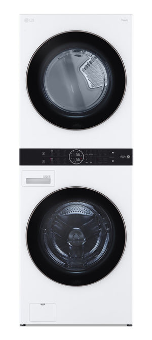 LG 5.2 Washer/7.4 Dryer Cu. Ft. Front-Load High-Efficiency Washtower™ - White - WKE100HWA