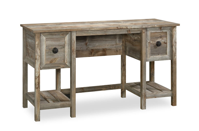 Itzel 53.94\" Office Desk with 2-Drawers- Rustic Cedar 