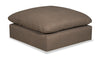 Eclipse Linen-Look Fabric Ottoman - Slate