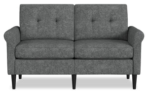 BLOK Modular Rolled Arm Loveseat – Steel