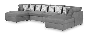 Evolve 6-Piece Sectional - Charcoal