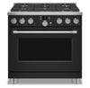 Cafe 6.2 Cu. Ft. Smart Gas Range with True European Convection and Self Clean Racks - Matte Black - CGY366P3TD1