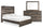 Abby 5pc Bedroom Set with Panel Bed, Dresser & Mirror, LED, USB, Brown - Queen Size