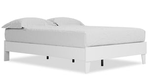 Wolf Platform Bed, White - Queen Size