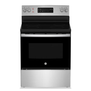 GE 5 Cu. Ft. Electric Range with Self Clean and 4 Burners - Stainless Steel - JCB630SVSS