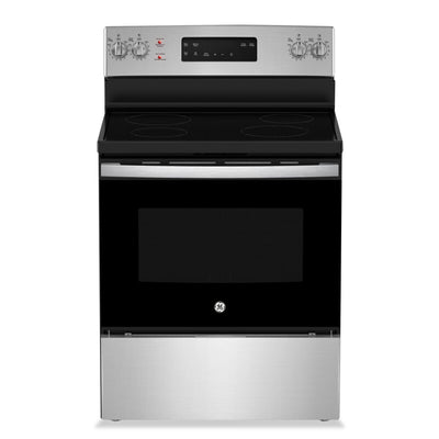 GE 5 Cu. Ft. Freestanding Electric Range with Self-Clean - JCB630SVSS  