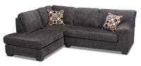 Morty 2-Piece Chenille Left-Facing Sectional - Grey 