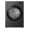 LG 7.4 Cu. Ft. Smart Electric Dryer with Steam - Black Steel - Stackable - DLEX6700B