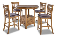 Dena 5pc Counter-Height Dining Set with Table & 4 Chairs, 42-60