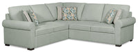 Haven 2-Piece Left-Facing Chenille Sectional - Seafoam 