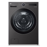 LG 5.7 Cu. Ft. Smart Front-Load High-Efficiency Steam All-in-One Laundry - Black Steel - WM6998HBA 