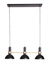 Rigel Matte Black and Brass 3-Light Pendant Ceiling LIght