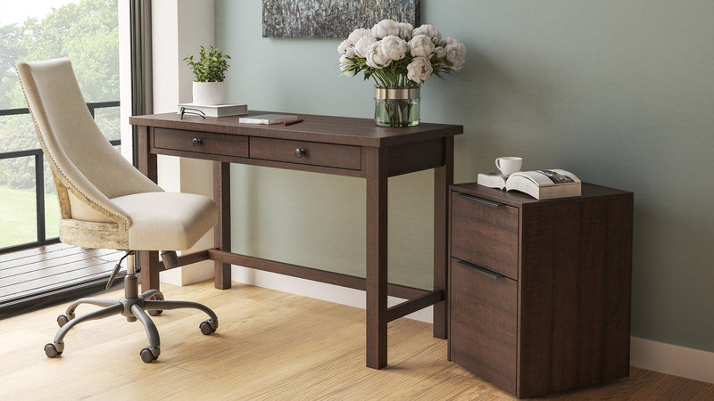 Camiburg 47.25\" Office Desk with 2-Drawers - Brown