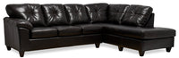 Addison 2-Piece Leath-Aire Right-Facing Sectional - Blackberry 