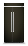 KitchenAid 42\" 25.5 Cu. Ft. Side-by-Side Refrigerator - Black Stainless Steel PrintShield™ - KBSN702MBS