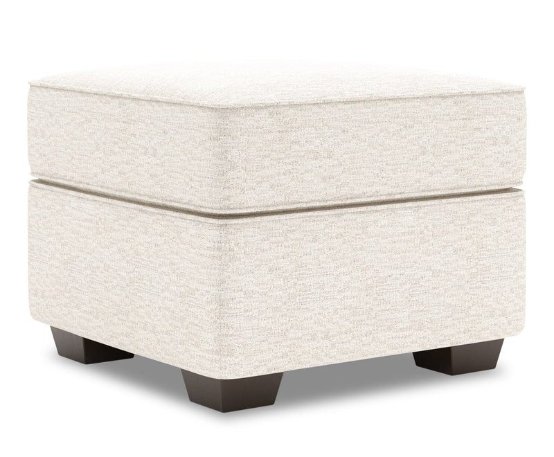 Made in Canada Customizable Sofa Lab Roll 24\" Chenille Fabric Ottoman - Luxury Sand Beige