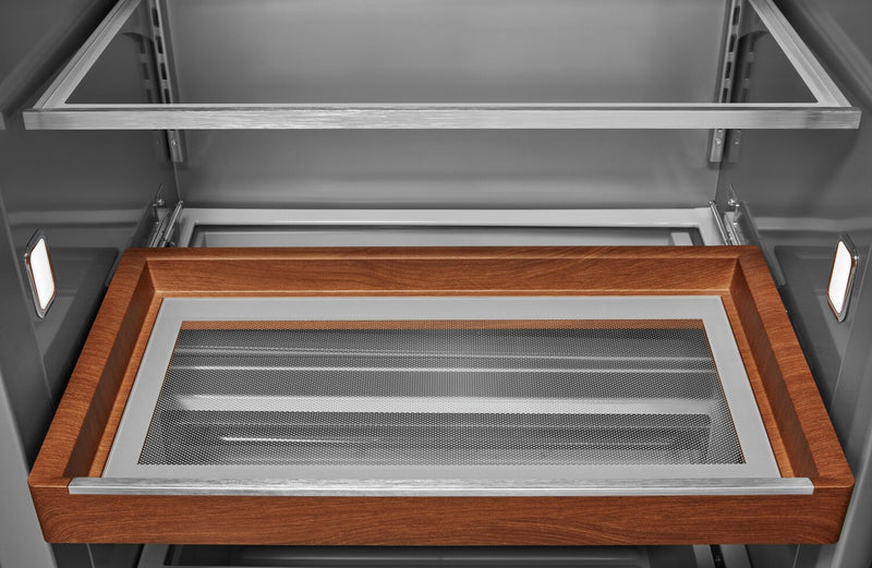 KitchenAid 42\" 25.5 Cu. Ft. Side-by-Side Refrigerator - Black Stainless Steel PrintShield™ - KBSN702MBS