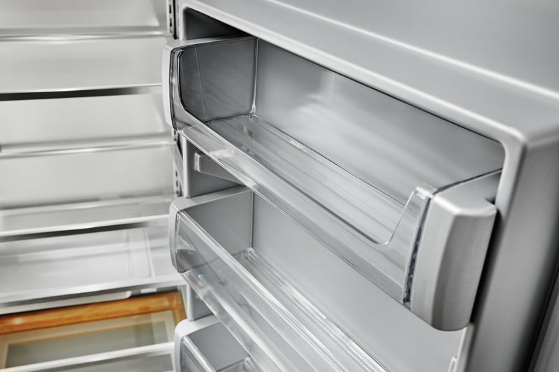 KitchenAid 42\" 25.5 Cu. Ft. Side-by-Side Refrigerator - Black Stainless Steel PrintShield™ - KBSN702MBS