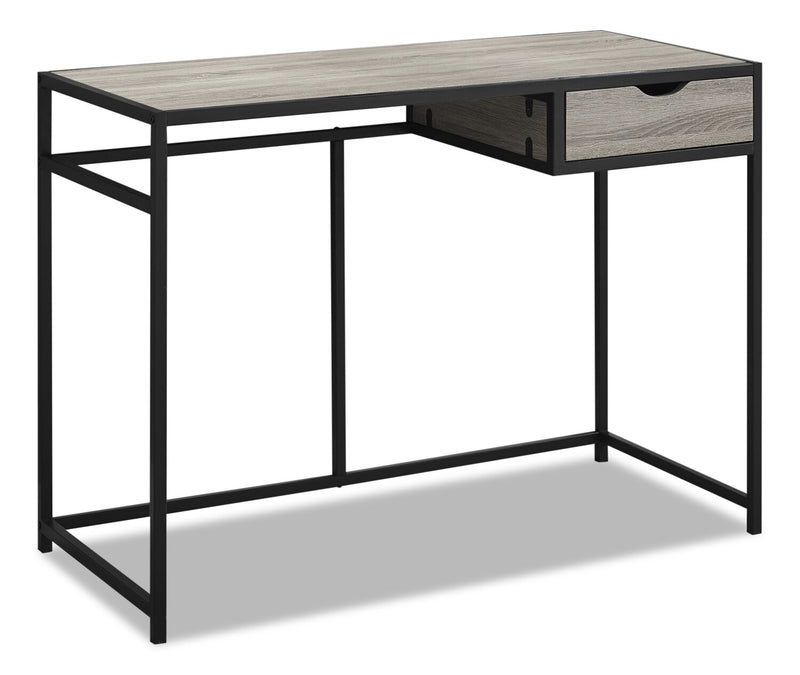 Everly 42.25\" Office Desk with Drawer - Taupe