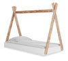 Wolf Platform Tent Bed for Kids, Two-tone White & Natural - Twin Size