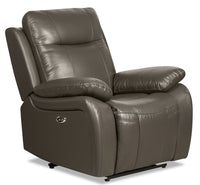 Kora Genuine Leather Power Recliner - Grey 