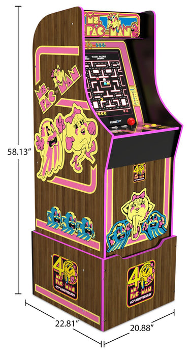 Arcade1Up Ms. PAC-MAN™ 40th Anniversary Edition Arcade Cabinet with Riser
