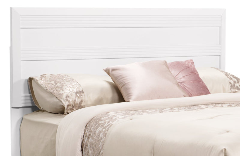 Olivia Full Headboard - White