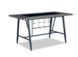 Lars Counter-Height Dining Table, Metal, Trestle-Base, 69