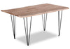 Miya Dining Table with Live Edge, Acacia Wood, Metal, 60