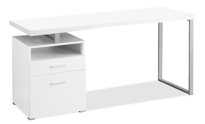 Heather Adjustable Desk - White 