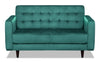 Devlin Velvet Loveseat - Green