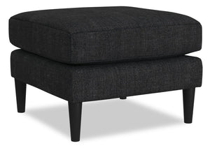 BLOK Modular Fabric Ottoman - Charcoal